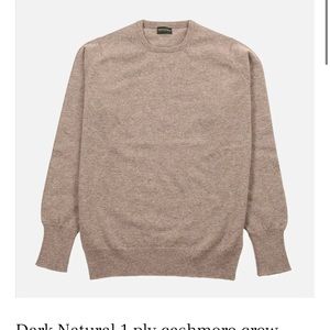 1 ply cashmere sweater in dark natural (size M 40 inch chest)